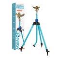 Aqua Joe Indestructible Series Brass Impulse Sprinkler w/Extendable Tripod up to 39 In AJ-IST39BM